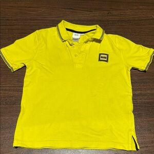Boss Kids Highlighter Yellow Polo Shirt Size 8T Children’s Shirt Short Sleeve